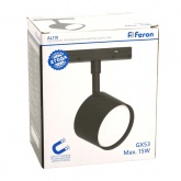 Трековый светильник Feron AL119 под лампу GX53 230V черный, магнитный