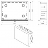 Щиток встраиваемый DKC FRAME 12 модулей с белой дверцей с шиной IP40 белый