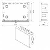 Щиток встраиваемый для полых стен DKC FRAME 12 модулей с белой дверцей с шиной IP40 белый