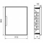 Щиток встраиваемый DKC FRAME 24 (2х12) модуля с тонированной дверцей с шиной IP40 черный