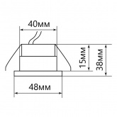 Светодиодный светильник Feron LN003 3W 210Lm 4200K белый