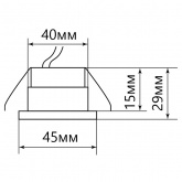 Светодиодный светильник Feron LN003 3W 210Lm 4200K прозрачный