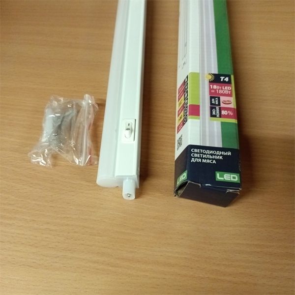 Светодиодный линейный светильник FL-LED T4 MEAT, мощностью 18 Ватт, для подсветки мясных продуктов фото 2
