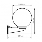 Светильник садово-парковый Оптима Feron НБУ 01-60-200 60W 230V E27 IP44 молочно-белый шар ПМАА