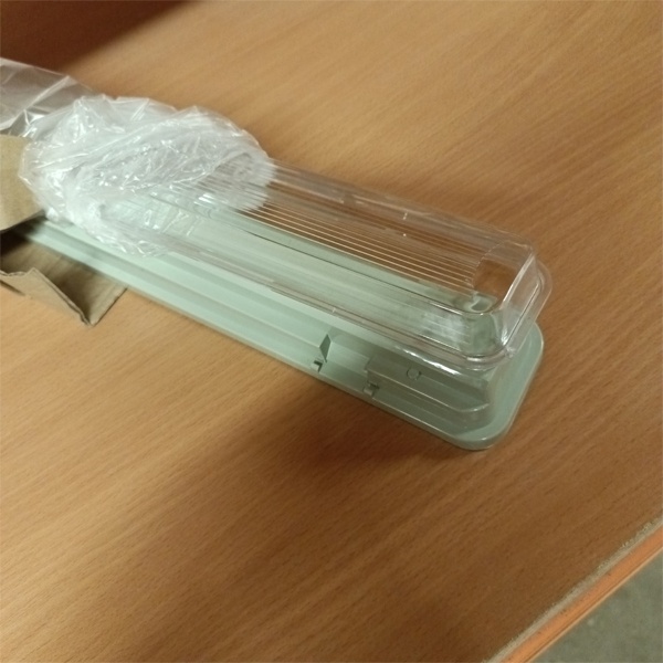 Серый пылевлагозащищенный светильник Gauss Industry под светодиодную лампу Т8 длиной 1200мм. фото 1