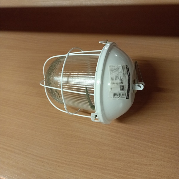 Сигнальный подвесной светильник НСП 02-100 ТДМ, под лампу с цоколем E27 макс. мощностью 60 Ватт, с решеткой фото 2