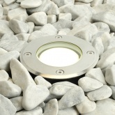 Светильник тротуарный/грунтовый Feron 3732 7W 230V MR16 G5.3/GU5.3 белый круг