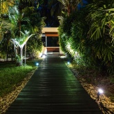 Светильник тротуарный/грунтовый Feron SP3735 MR16 230V GU10 на колышке, с лампой 7W 4000K в комплект