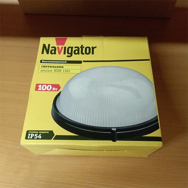 Влагозащищенный термостойкий круглый светильник для бани и сауны Навигатор NBL-R-E27, под лампу с цоколем E27 фото 1