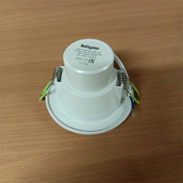 Встраиваемый светильник Навигатор направленного света мощностью 6 Ватт, нейтральный белый свет, цвет корпуса белый фото 2