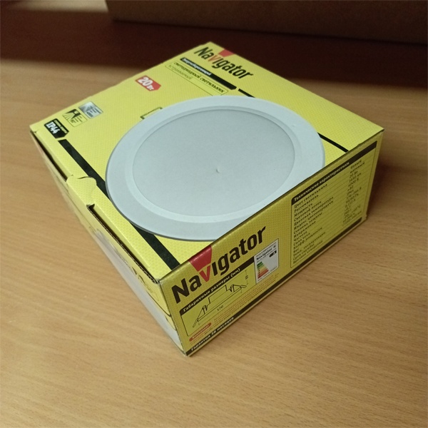 Светильник светодиодный акцентного освещения Даунлайт Навигатор мощностью 20 Ватт, нейтральный белый свет, встраиваемого монтажа фото 1