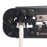 Пресс-клещи КВТ для RJ разъемов JT-02T Профи для RJ-45, RJ-12, RJ-11 c тестером витой пары