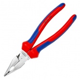 Плоскогубцы комбинированные остроконечные с удлинёнными губками 185 мм хром. 2-комп ручки