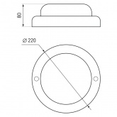 Светильник светодиодный ЖКХ ЭРА SPB-203-0-65K-018 18W 6500К 1530Lm IP65 D220mm круглый