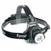 Фонарь налобный Feron TH2305 ZOOM 5W IP44 пластик/алюминий, аккумулятор 2х18650