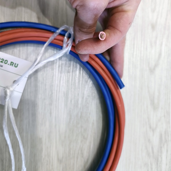 Электрический провод ПуГВ нг А LS с 1-ой медной жилой 10 мм2 мп (многопроволочный) в красной негорючей ПВХ изоляции фото 1