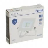 Прожектор светодиодный Feron LL-918 10W 6400K 800Lm IP65 белый