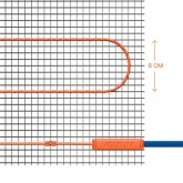 Нагревательный мат Voltum двужильный VLT01-150-9.0 площадь обогрева 9,0м2 мощность 1350Вт