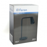 Светильник настольный Feron DE185 под лампу GU10 max 35W 230V черный