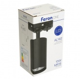 Светильник трековый Feron AL142 под лампу MR16 15W 230V GU10 однофазный черный D60*H140