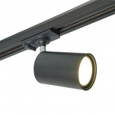 Светильник трековый Feron AL142 под лампу MR16 15W 230V GU10 однофазный черный D60*H140