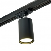 Светильник трековый Feron AL142 под лампу MR16 15W 230V GU10 однофазный черный D60*H140