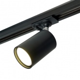 Светильник трековый Feron AL142 под лампу MR16 15W 230V GU10 однофазный черный D60*H140