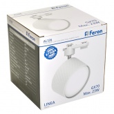 Светильник трековый Feron AL126 Linea под лампу GX70 15W 230V IP40 однофазный, белый