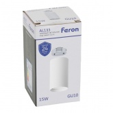 Светильник трековый Feron AL133 под лампу MR16 15W 230V GU10 IP40 однофазный, белый