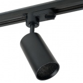 Трековый светодиодный светильник AL128 10W 4000K 800Lm 35° однофазный черный с антибликовой решеткой
