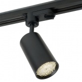 Трековый светодиодный светильник AL128 10W 4000K 800Lm 35° однофазный черный с антибликовой решеткой