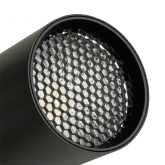 Трековый светодиодный светильник AL128 10W 4000K 800Lm 35° однофазный черный с антибликовой решеткой