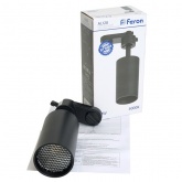 Трековый светодиодный светильник AL128 10W 4000K 800Lm 35° однофазный черный с антибликовой решеткой