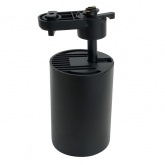 Трековый светодиодный светильник AL128 18W 4000K 1440Lm 35° однофазный черный с решеткой антиблик