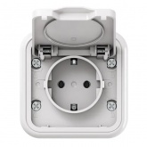 Розетка накладная EKF Бронто 16А 2P+E винтовые клеммы IP55 белый