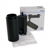 Трековый светодиодный светильник AL137 20W 4000K 1400Lm изменяемый угол 15-60° однофазный, черный