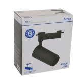 Трековый светодиодный светильник AL137 30W 4000K 2100Lm изменяемый угол 15-60° однофазный, черный