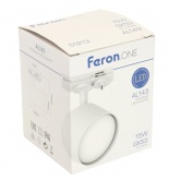 Светильник трековый Feron AL143 под лампу GX53 15W 230V однофазный белый D84*H107