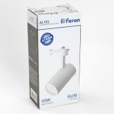 Светильник трековый Feron AL194 под лампу MR16 15W 230V GU10 IP20 однофазный, белый