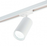 Светильник трековый Feron AL198 под лампу MR16 15W GU10 однофазный, белый с антибликовой сеточкой