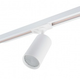 Светильник трековый Feron AL198 под лампу MR16 15W GU10 однофазный, белый с антибликовой сеточкой