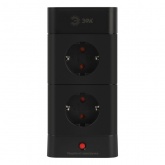 Сетевой фильтр ЭРА TWR-8es-1,5m-4USB-B башня 8х2P+E выключатель 2xUSBA+2хUSBC ПВС 3x1мм2 черный