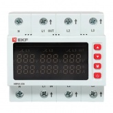 Трехфазное реле напряжения и тока с дисплеем EKF MRVA 63A питание 50-450В 50-60Гц