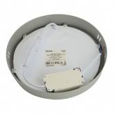 Светильник светодиодный накладной Feron AL504 12W 4000К 960Lm круглый серый D160x24mm