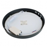 Светильник светодиодный накладной Feron AL504 18W 4000К 1260Lm круглый черный D210x24mm