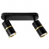 Светильник настенно-потолочный Feron ML1862 ZEN под лампу GU10 черный, золото