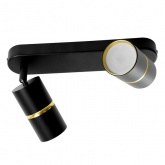 Светильник настенно-потолочный Feron ML1862 ZEN под лампу GU10 черный, золото