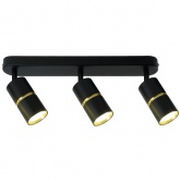 Светильник настенно-потолочный Feron ML1863 ZEN под лампу GU10 черный, золото