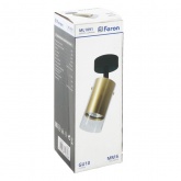 Светильник настенно-потолочный Feron ML1891 под лампу GU10 золото, черный