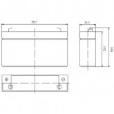 Аккумуляторная батарея свинцово-кислотные MNB Battery MM 6012 AGM 1.2Ач 6В